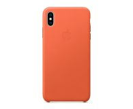 Apple iPhone XS Max Leather Case pomarańczowe - 493033 - zdjęcie 1