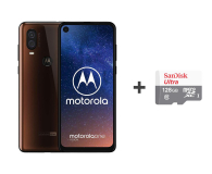 Motorola One Vision 4/128GB DS brązowy + etui + 128GB - 505789 - zdjęcie 1