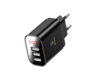 Baseus Ładowarka sieciowa 3x USB, 2.4A (czarny) - 509255 - zdjęcie 3