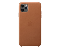 Apple Leather Case do iPhone 11 Pro Max Saddle Brown - 514623 - zdjęcie 1
