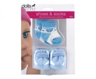 Dolls World Zestaw ubranek buty i skarpetki niebieskie - 552007 - zdjęcie 1