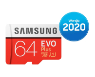 Samsung 64GB microSDXC Evo Plus zapis20MB/s odczyt100MB/s - 577324 - zdjęcie 1