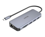 Unitek USB-C - 3x USB 3.1, HDMI, RJ-45, SD, PD100W - 587851 - zdjęcie 1