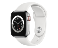 Apple Watch 6 40/Silver Steel/White Sport LTE - 593140 - zdjęcie 1