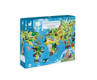 Janod Puzzle edukacyjne z figurkami 3D Zagrożone gatunki 200 eleme - 1008737 - zdjęcie 1