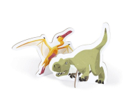 Janod Puzzle edukacyjne z figurkami 3D Dinozaury 200 elementów 6+ - 1008739 - zdjęcie 3