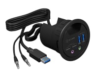 ICY BOX HUB USB 3.0 - 2x USB-C, 2x USB-A, audio - 622647 - zdjęcie 1