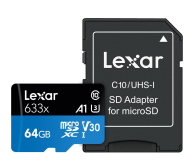 Lexar 64GB microSDXC High-Performance 633x UHS-I A1 V30 - 603804 - zdjęcie 1