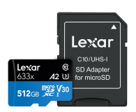 Lexar 512GB microSDXC High-Performance 633x UHS-I A2 V30 - 603807 - zdjęcie 1