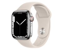 Apple Watch 7 45/Silver Steel/Starlight Sport LTE - 686477 - zdjęcie 1