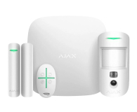 Ajax Systems Zestaw alarmowy StarterKit Hub Cam (biały) - 708506 - zdjęcie 1