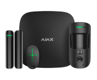 Ajax Systems Zestaw alarmowy StarterKit Hub Cam (czarny) - 708505 - zdjęcie 1
