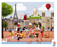 Janod Puzzle w walizce Paryż 200 elementów  7+ - 1017238 - zdjęcie 2