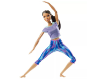 Barbie Made To Move lalka gimnastyczka Niebieskie ubranko