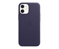 Apple Skórzane etui iPhone 12 mini ciemny fiolet - 648982 - zdjęcie 1