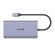 Unitek USB-C - 2x USB 3.1, HDMI, DP, RJ-45, czytnik SD