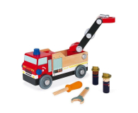 Janod Drewniany wóz strażacki do składania z narzędziami - 1025742 - zdjęcie 4