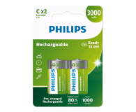 Philips Akumulatory C R14 3000mah, 2 sztuki - 1078465 - zdjęcie 1