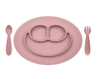 EZPZ Komplet naczyń silikonowych Mini Feeding Set pastelowy róż - 1034389 - zdjęcie 1