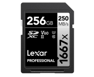 Lexar 256GB 1667x Professional SDXC UHS-II U3 V60