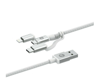 Mophie Kabel USB-A - Lightning/USB-C/microUSB 1m (biały) - 718744 - zdjęcie 1