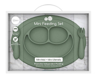 EZPZ Komplet naczyń silikonowych Mini Feeding Set oliwkowy - 1034394 - zdjęcie 3