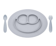 EZPZ Komplet naczyń silikonowych Mini Feeding Set pastel szary - 1034390 - zdjęcie 1