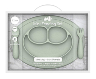 EZPZ Komplet naczyń silikonowych Mini Feeding Set pastel zieleń - 1034391 - zdjęcie 2