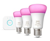 Philips Hue White and Color Ambiance Zestaw startowy 3xE27 806lm - 534702 - zdjęcie 1