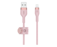 Belkin USB-A - LTG Braided Silicone 1m Pink - 732944 - zdjęcie 1