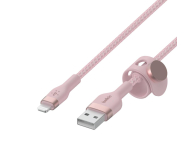 Belkin USB-A - LTG Braided Silicone 3m Pink - 733170 - zdjęcie 3