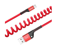 Baseus Kabel USB-A - Lightning Spring 1m (2A, czerwony) - 739820 - zdjęcie 2