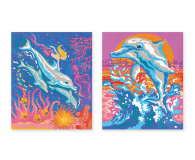 Janod Zestaw kreatywny Malowanie po numerach Delfiny 2 obrazy - 1040537 - zdjęcie 2