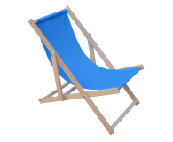 ROYOKAMP Leżak plażowy turystyczny drewniany classic chabrowy - 1048573 - zdjęcie 1