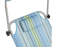 Nils Camp Składany leżak plażowy daszkiem niebieski - 1047672 - zdjęcie 5