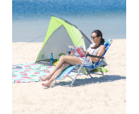 Nils Camp Niebieski składany leżak plażowy + poduszka - 1047674 - zdjęcie 15