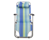 Nils Camp Niebieski składany leżak plażowy + poduszka - 1047674 - zdjęcie 2