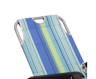 Nils Camp Niebieski składany leżak plażowy + poduszka - 1047674 - zdjęcie 8
