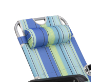 Nils Camp Niebieski składany leżak plażowy + poduszka - 1047674 - zdjęcie 7