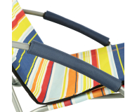 Nils Camp Składane krzesło leżak plażowy niebiesko-czerwony - 1047679 - zdjęcie 7