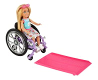 Barbie Chelsea na wózku inwalidzkim blond włosy