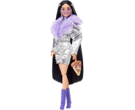 Barbie Extra Lalka Czarne włosy srebrzysty strój - 1051892 - zdjęcie 3