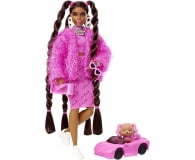 Barbie Extra Lalka Brązowe kucyki różowy strój - 1051886 - zdjęcie 3