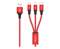 Unitek Kabel USB 2.0 3w1 Lightning, micro USB, USB-C 1,2m