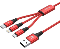 Unitek Kabel USB 2.0 3w1 Lightning, micro USB, USB-C 1,2m - 458692 - zdjęcie 3