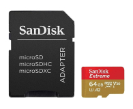 SanDisk 64GB microSDXC Extreme 170MB/s A2 C10 V30 UHS-I U3 - 1058565 - zdjęcie 2