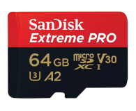 SanDisk 64GB microSDXC Extreme PRO 200MB/s A2 C10 V30 UHS-I U3