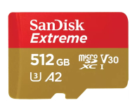 SanDisk 512GB microSDXC Extreme 190MB/s A2 C10 V30 UHS-I U3 - 1058580 - zdjęcie 1