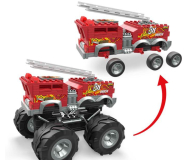 Mega Bloks Hot Wheels Monster Trucks Mega Construx 5-Alarm + łazik ATV - 1053111 - zdjęcie 2