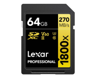 Lexar 64GB 1800x Professional SDXC UHS-II U3 V60